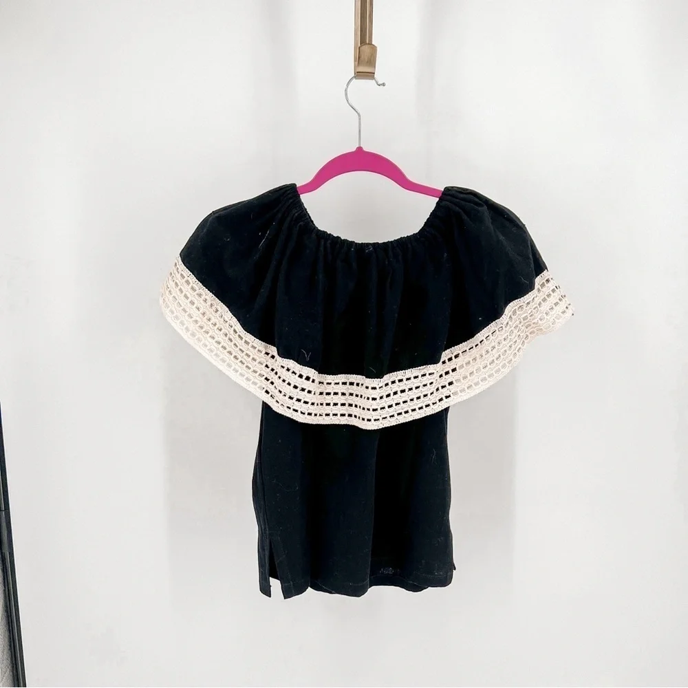 Manta Lulu black/cream top with crochet - Picture 3 of 4